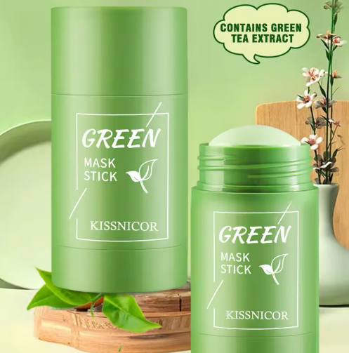 Green Tea Mask Cleansing Stick Mask Shrink Pores Deep Blackhead Remover.