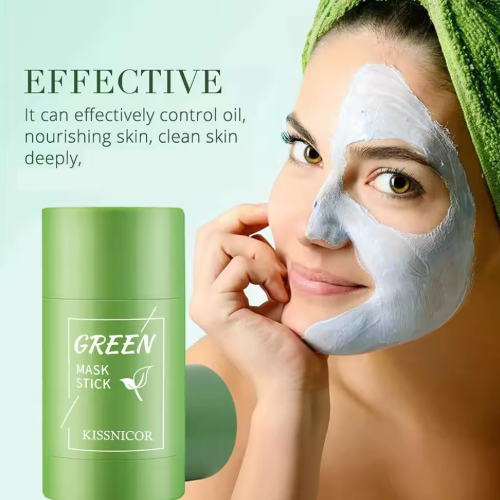 Green Tea Mask Cleansing Stick Mask Shrink Pores Deep Blackhead Remover.